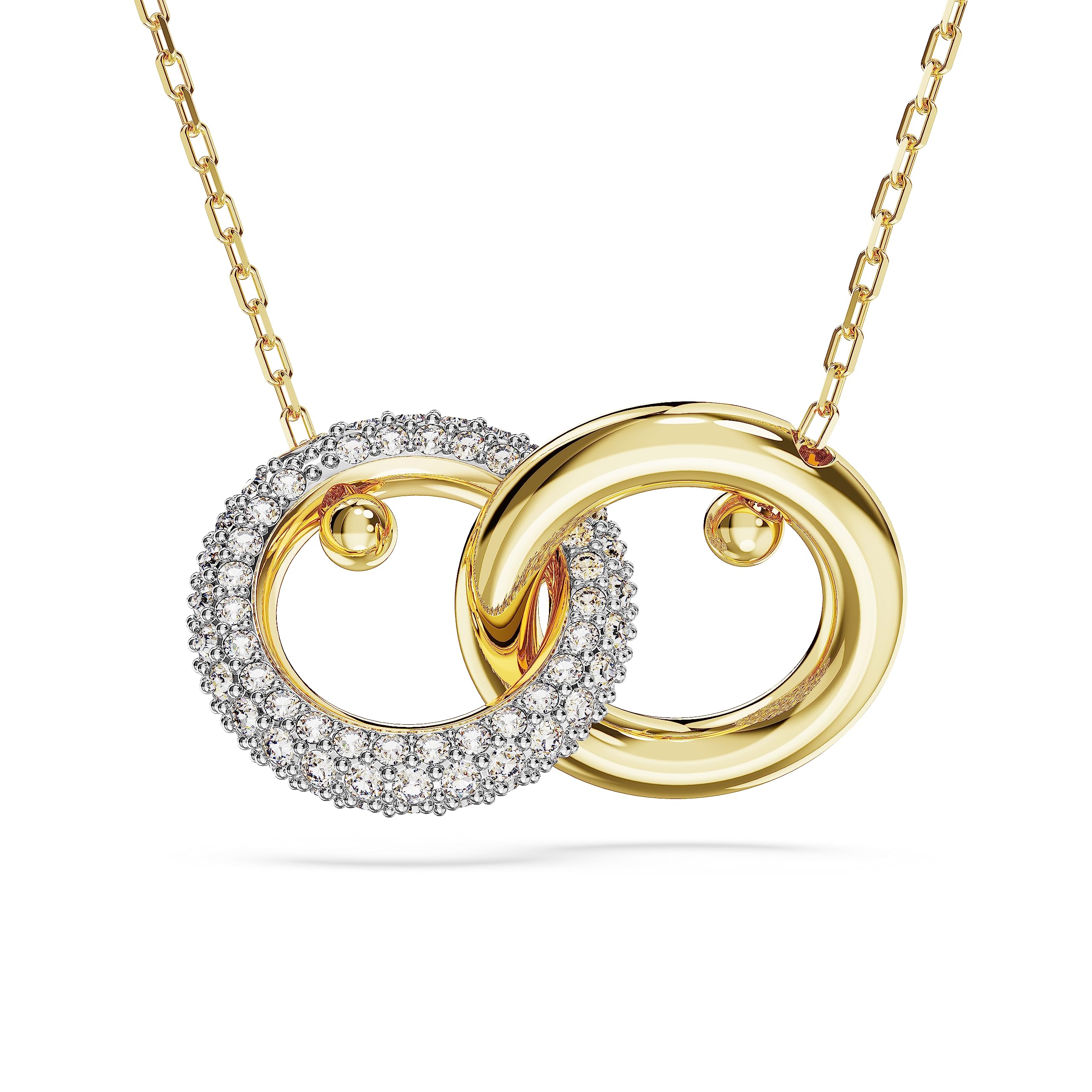 Swarovski Dextera Pendant Necklace with Interlocking Loop and Clear Crystals