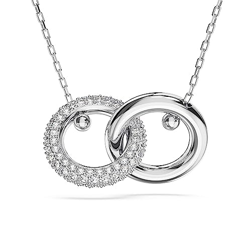 Swarovski Dextera Pendant Necklace with Interlocking Loop and Clear Crystals